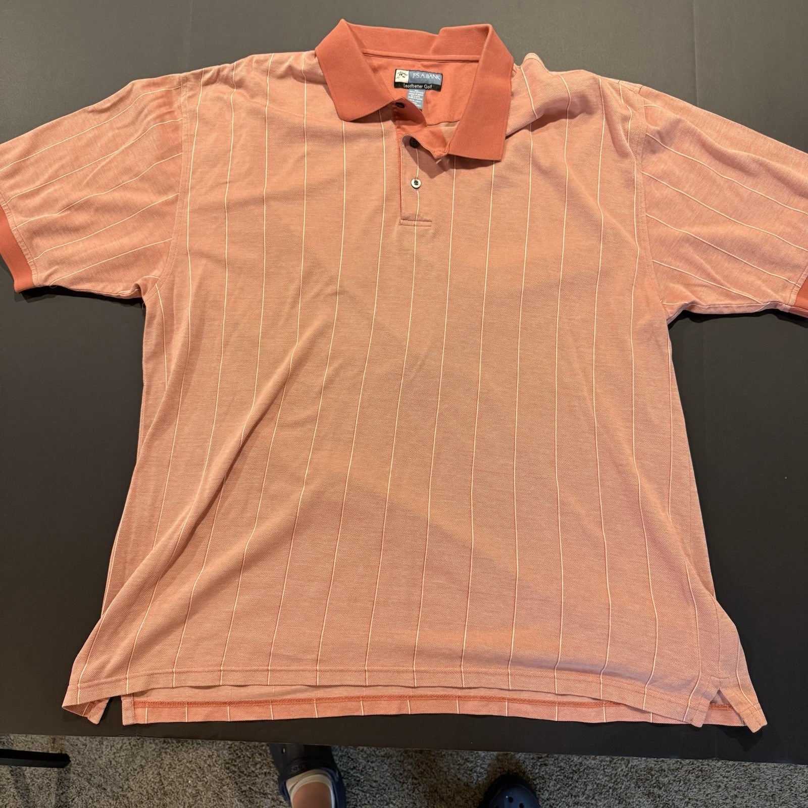 Jos ABank Leadbetter Golf Polo Salmon Size Xl